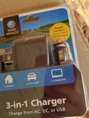 Rand McNally 3-in-1 Charger - Black